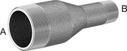 McMaster 7818K227 Thick - Wall Pipe Nipple Reducer Galvanized Steel, Threaded on Both Ends, 2 x 1 NPT - KVM Tools Inc.KV7818K227