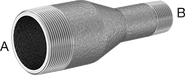 McMaster 7818K227 Thick - Wall Pipe Nipple Reducer Galvanized Steel, Threaded on Both Ends, 2 x 1 NPT - KVM Tools Inc.KV7818K227