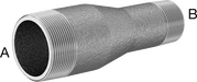 McMaster 7818K228 Thick - Wall Pipe Nipple Reducer Galvanized Steel, Threaded on Both Ends, 2 x 1 - 1/4 NPT - KVM Tools Inc.KV7818K228