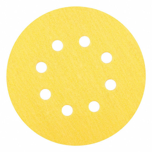 Norton 66261183916 Hook - and - Loop Sanding Disc 5 in Dia, 8 Hole, Aluminum Oxide, P80 Grit, C Wt Paper, A296 PK50 - KVM Tools Inc.KV783RF6
