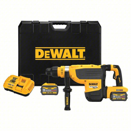 Dewalt DCH735X2 Cordless Rotary Hammer Kit D-Handle, 60 V, SDS-Max, 2 in max, 9.0 Ah, 9.8 ft-lb, 2,705 bpm - KVM Tools Inc.KV783RW2