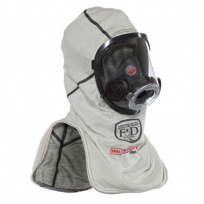 Fire-Dex H41LPNBFHOS Fire Hood, Nomex®/Lenzing Blend(20%/80%)/StedAIR® Material, 8 oz Fabric Wt, 21 in Lg, White
