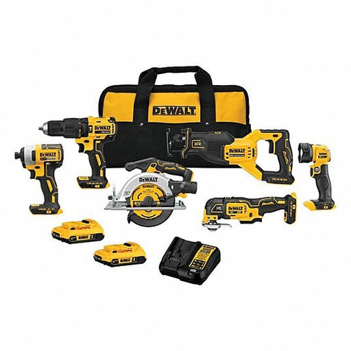 DeWalt DCK675D2 Cordless Tool Combination Kit 6 Tools, 20 V DC Volt, Battery Included, 20V MAX - KVM Tools Inc.KV784K51