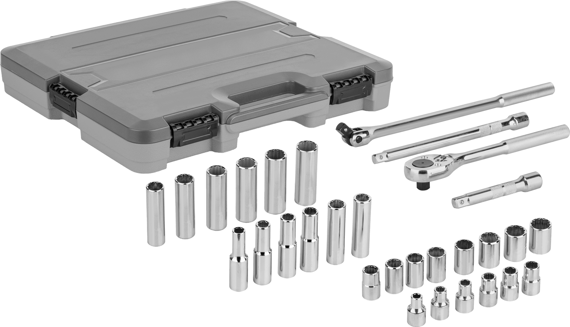 McMaster 7874N107 12-Point Socket Set, with Drive Tools, 1/2