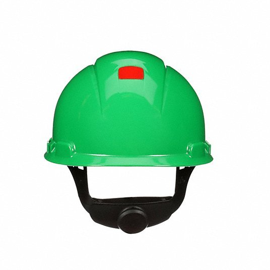 3M H - 704SFR - UV SecureFit(TM) Hard Hat Green, Ratchet (4 - Point), Ratchet, HDPE, 3M, 4 Suspension Points, Ratchet - KVM Tools Inc.KV788VL7