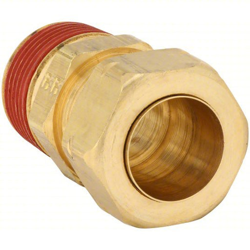 Parker VS68CA-4-2 Brass, Compression x MNPT, 1/8 in Pipe Size, For 1/4 in Tube OD - KVM Tools Inc.KV791AV7