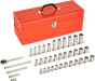 McMaster 7936N107 6 - Point Socket Set 1/2" and 3/8" Square Drive, 39 Pieces - KVM Tools Inc.KV7936N107