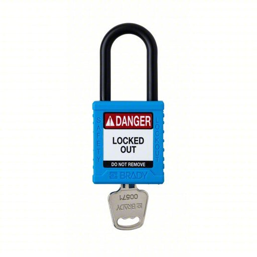 Brady SDPL - BLU - 38PL - KD Padlock Keyed Different, Nylon, Std Body Body Size, Plastic, Std, Blue, 1 Pack Size - KVM Tools Inc.KV793ED1