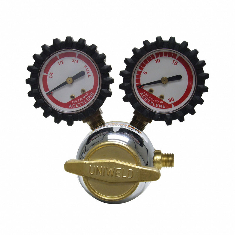 Uniweld RMC2 Acetylene Regulator, Single Stage, CGA 200 Inlet, Light Duty
