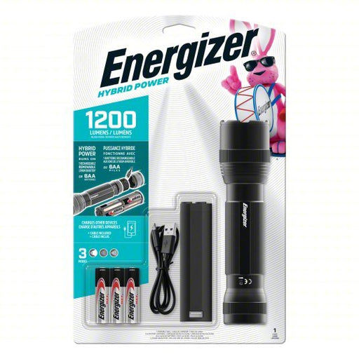 Energizer ENYMHT61 Flashlight Rechargeable, 1,200 lm Max Brightness, USB Cord Charger Included, Black - KVM Tools Inc.KV797EY3