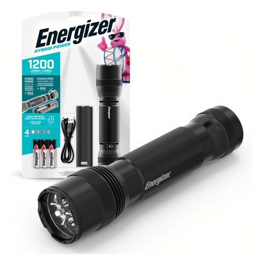 Energizer ENYMHT61 Flashlight Rechargeable, 1,200 lm Max Brightness, USB Cord Charger Included, Black - KVM Tools Inc.KV797EY3