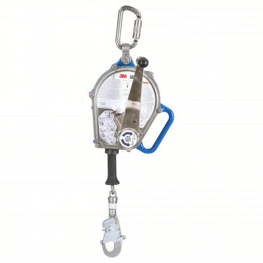 3M 3400144 Self Retracting Lifeline Steel Snap Hook Anchor, Harness Steel Carabiner, 30 ft Line - KVM Tools Inc.KV804L17