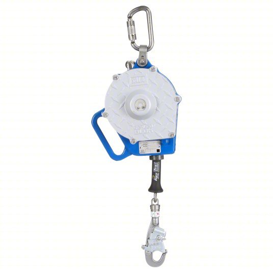 3M 3400144 Self Retracting Lifeline Steel Snap Hook Anchor, Harness Steel Carabiner, 30 ft Line - KVM Tools Inc.KV804L17