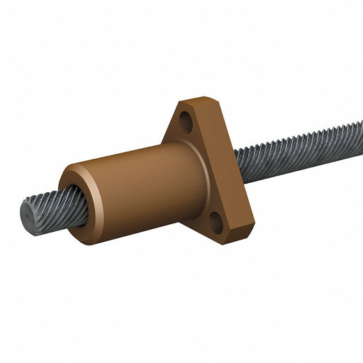 PBC Linear LSR1205T-0508-TS-NNN-NNN-N Precision Lead Screw, 12 mm Screw Dia, 5 mm Lead, 508 mm Lg, Standard Nut