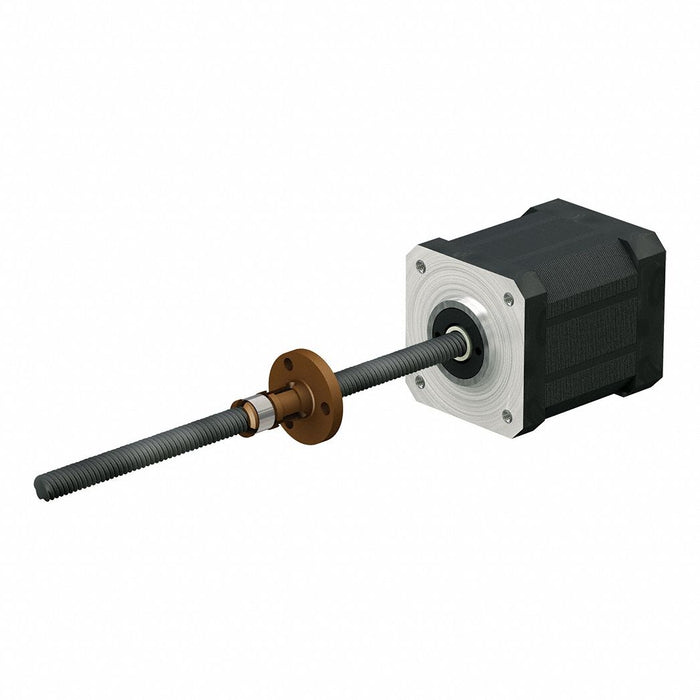 PBC Linear LSR1005T-0200-RCF-140-NNN-N Motorized Lead Screw Assembly, NEMA 14 Stepper Motor, 10 mm Screw Dia, 5 mm Lead, 200 mm Lg