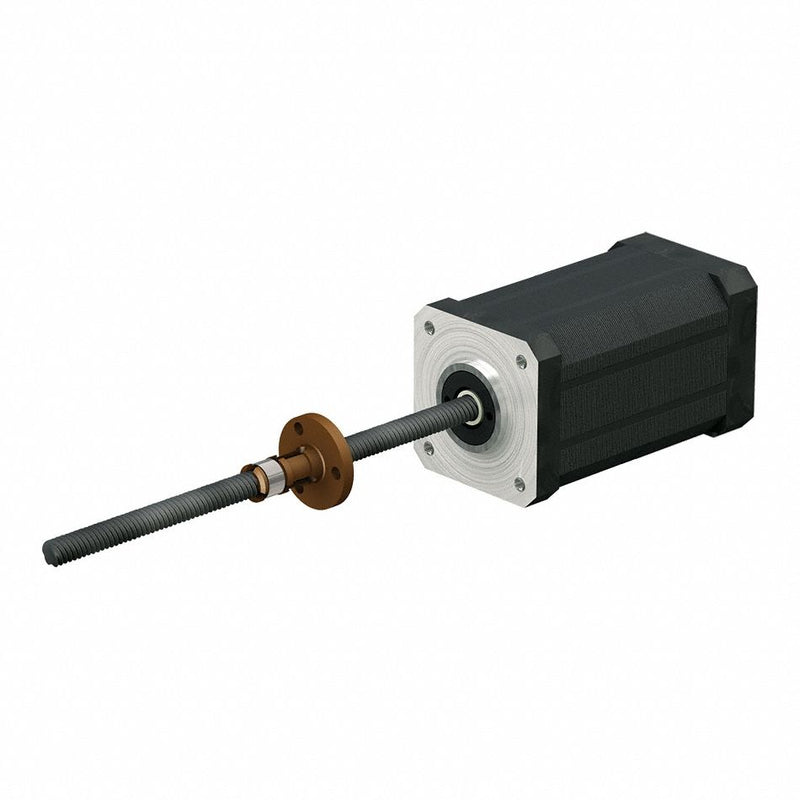 PBC Linear LSR1205T-0500-RCF-172-NNN-N Motorized Lead Screw Assembly, NEMA 17 Stepper Motor, 12 mm Screw Dia, 5 mm Lead, 500 mm Lg