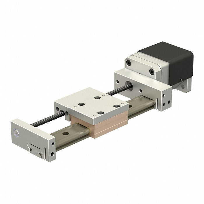 PBC Linear CSMR15D-000-0080-1ZF-AGXR2-0 Compact Linear Actuator, 6 mm Lead Screw, 6 mm Lead, 80 mm Rail, Plain Bearing, Stepper Motor