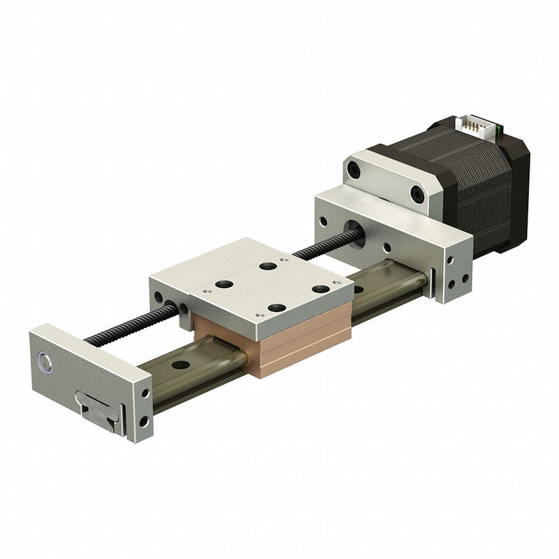 PBC Linear CSMR15D-000-0510-3A1-AGXR2-0 Compact Linear Actuator, 6 mm Lead Screw, 6 mm Lead, 510 mm Rail, Plain Bearing, Stepper Motor