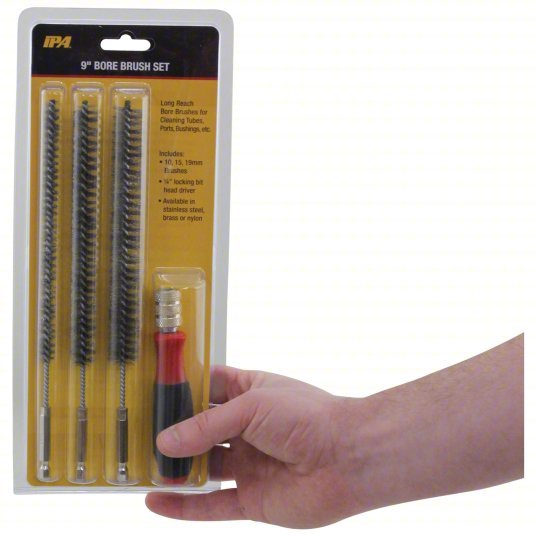 IPA 8083 Bore Brush Set Stainless Steel Bristle 4 pcs - KVM Tools Inc.KV49ZT67