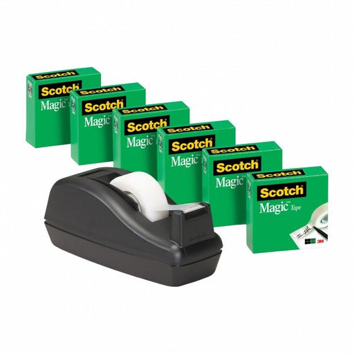 3M Scotch Tape with Dispenser 6 PK