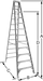 McMaster 8136T37 Fiberglass Step Ladder Type 1A, 12 Feet High x 34" Wide x 78" Deep Overall - KVM Tools Inc.KV8136T37