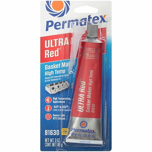 Permatex 81630 Gasket Maker Ultra Red® RTV, 3 oz, Tube, Red, High - Temp Resistant - KVM Tools Inc.KV806P80