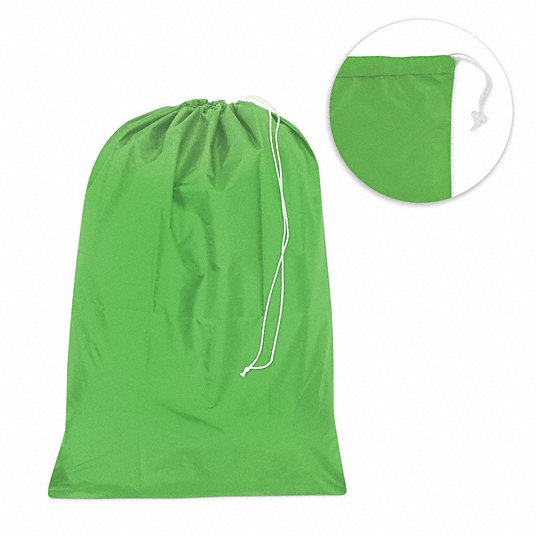 HBD DS182430 Laundry Bag Lime, 40 in Overall Lg, 30 in Overall Wd, 40 in Overall Ht, Polyester - KVM Tools Inc.KV821AW0