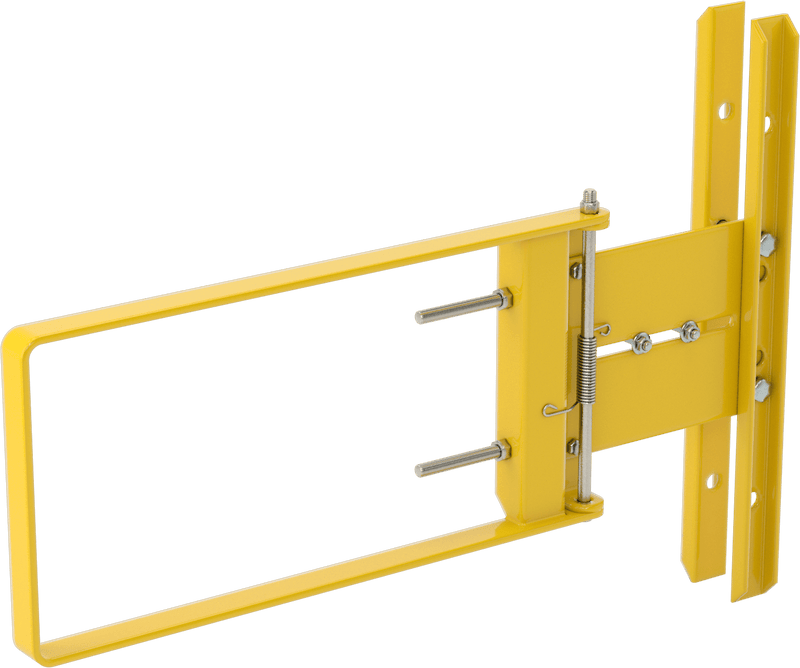 McMaster 8228T32 Safety Gate, Yellow Powder-Coated Steel, for 25" to 27-1/2" Opening, Style B