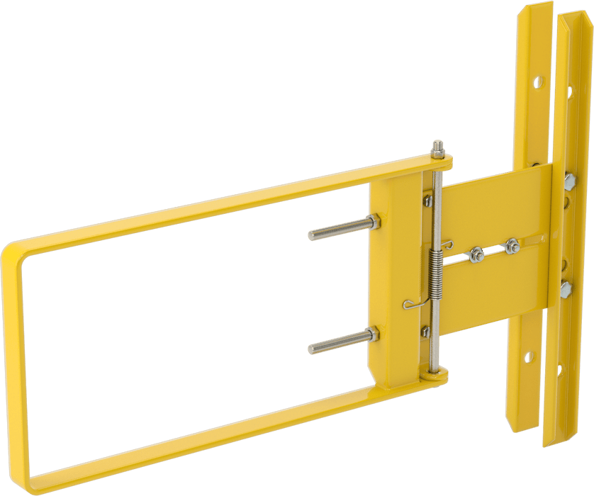 McMaster 8228T32 Safety Gate, Yellow Powder-Coated Steel, for 25" to 27-1/2" Opening, Style B