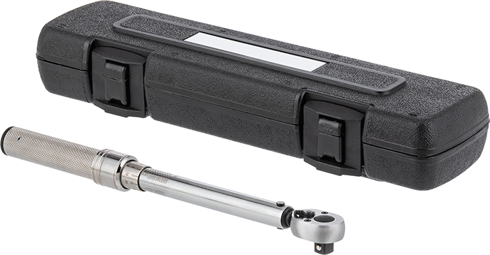 McMaster 85555A214 Adjustable Ratcheting Torque Wrench with Certificate, 50–250 in·lbf / 5.6–28.2 N·m, 3/8" Square Drive
