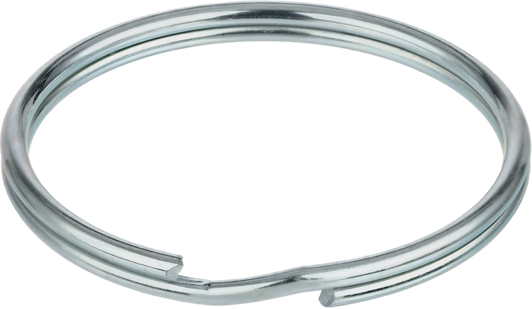 McMaster 90177A225 Zinc-Plated Steel Split Rings, 2-1/4" OD, 2" ID, 3/16" Thick, Pack of 10