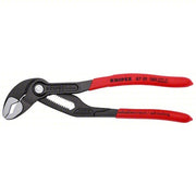 Knipex 87 01 180 Tongue and Groove Plier V, Push Button, 1 1/2 in Max Jaw Opening, 7 1/4 in Overall Lg, Serrated - KVM Tools Inc.KV38GU37