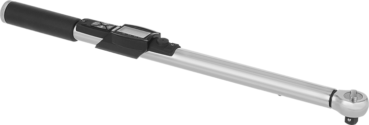 McMaster 8976A31 Digital Torque-Measuring Wrench with NIST Certificate, Standard Head, 1/2" Square Drive, 15–150 ft·lbf, 19" OAL