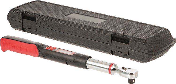 McMaster 8976A76 Digital Torque-Measuring Wrench with NIST Certificate, Standard Head, 1/2" Square Drive, 5–99.5 ft·lbf, 17-1/2" OAL
