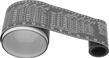 McMaster 8991A73 Pipe Size Chart/Ruler for 2"-16" and 2 mm-78 cm Pipe OD