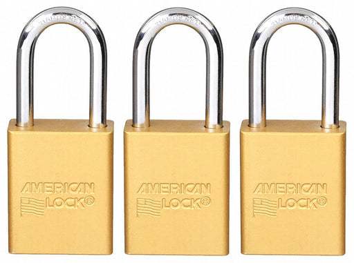 American Lock A1106KAS3YLW Yellow Lockout Padlock 3 PK