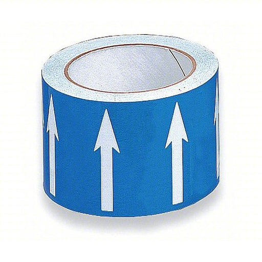 Harris DA - 3WB Arrow Tape Blue, White, 4 in Wd, 54 ft Roll Lg - KVM Tools Inc.KV8ADT1