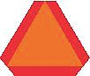 Rockford SMV-M5-BB Reflector, Triangle, Orange/Red, 16-1/4 in, Aluminum, Outdoor