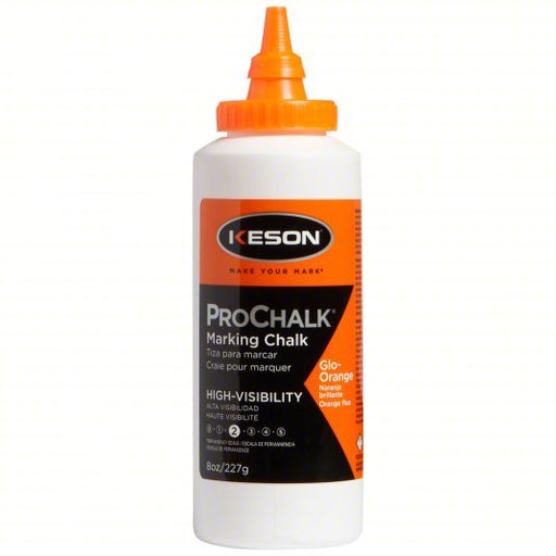 Keson 8GO Marking Chalk Refill High Visibility Orange, 8 oz Size, Tapered Refill Tip with Cap - KVM Tools Inc.KV4MHG1