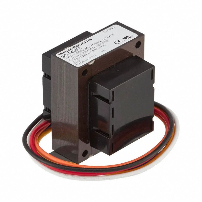 White-Rodgers 90-T40F3 Class 2 Transformer, 40 VA Power Rating, 120V AC/208V AC/240V AC, 24V AC, Foot