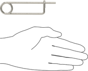 McMaster 90026A110 18 - 8 Stainless Steel Strong - Hold Wire - Snap Cotter Pin 5/32" Diameter, 2 - 1/2" Usable Length - KVM Tools Inc.KV90026A110