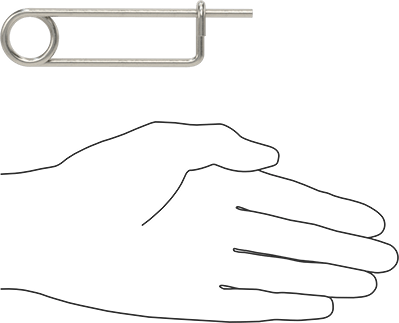 McMaster 90026A110 18 - 8 Stainless Steel Strong - Hold Wire - Snap Cotter Pin 5/32" Diameter, 2 - 1/2" Usable Length - KVM Tools Inc.KV90026A110