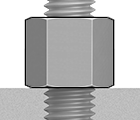 McMaster 90725A760 Zinc - Plated Steel High Hex Nut Class 8, M24 x 3 mm Thread - KVM Tools Inc.KV90725A760