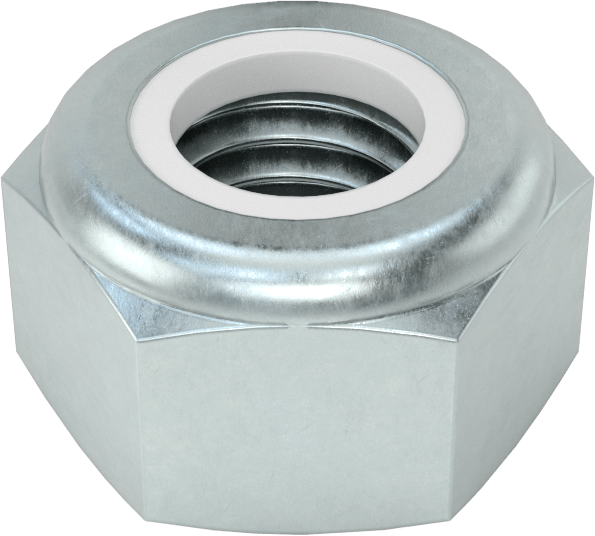 McMaster 90576A117 Medium-Strength Steel Nylon-Insert Locknut, Zinc Plated, M8 x 1.25 mm Thread Size, Pack of 100