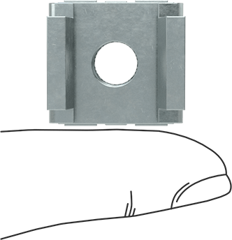 McMaster 90680A157 Snap - in Nut Zinc - Plated Steel, 3/8" - 16 Size, for 0.162" - 0.21" Thick Panel - KVM Tools Inc.KV90680A157