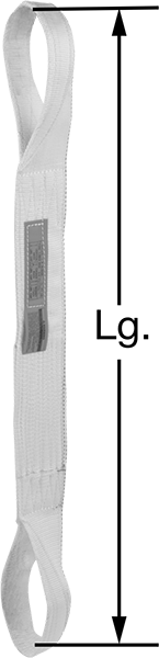 McMaster 9077T346 Nylon Web Sling, Flat Eye, 4" Wide, 16300 lbs. Choker Capacity, 8 Feet Length