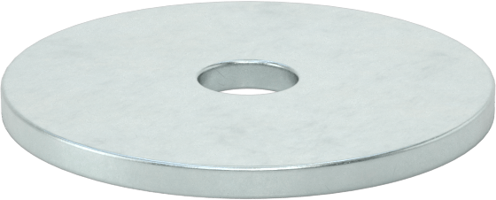 McMaster 91117A219 Zinc-Plated Steel Oversized Washer, for 3/8" Screw Size, 0.406" ID, 2.00" OD, 0.11" to 0.14" Thick, Pack of 5