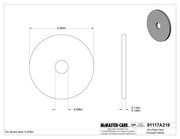 McMaster 91117A219 Zinc-Plated Steel Oversized Washer, for 3/8" Screw Size, 0.406" ID, 2.00" OD, 0.11" to 0.14" Thick, Pack of 5
