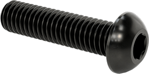 McMaster 91239A327 Button Head Hex Drive Screw Black - Oxide Alloy Steel, M6 x 1.00 mm Thread, 25 mm Long - KVM Tools Inc.KV91239A327