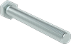 McMaster 91280A770 Medium-Strength Class 8.8 Steel Hex Head Screw, Zinc-Plated, M12 x 1.75 mm Thread, 100 mm Long, Fully Threaded, Pack of 5